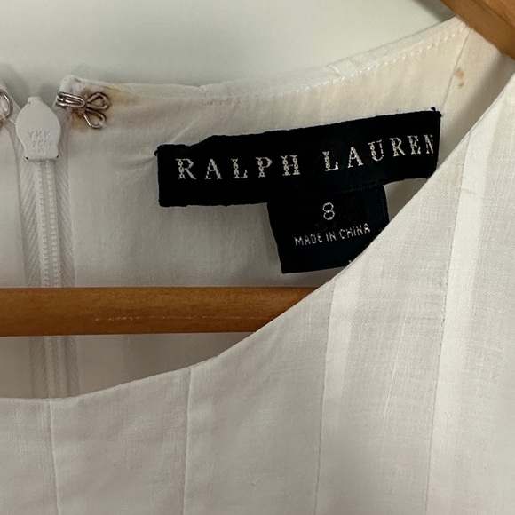 Ralph Lauren Black Label White Sleeveless Midi Pleated Dress Pockets - Picture 2 of 10